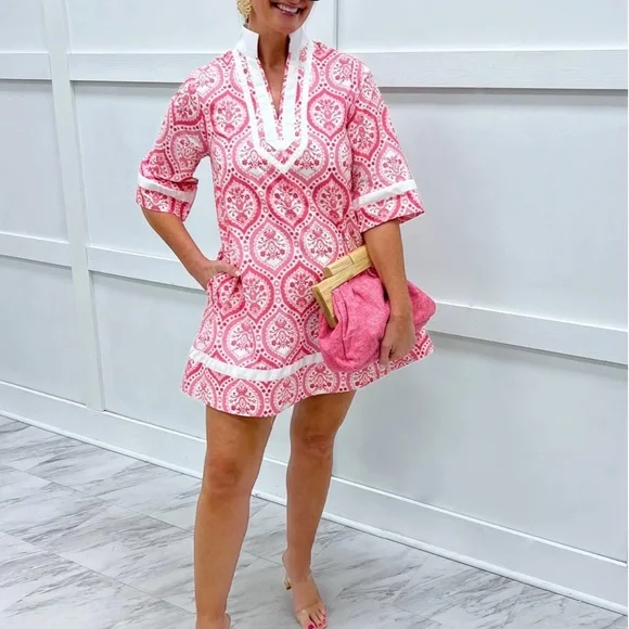 NWT Entro Pink Piper dress - Picture 2 of 2